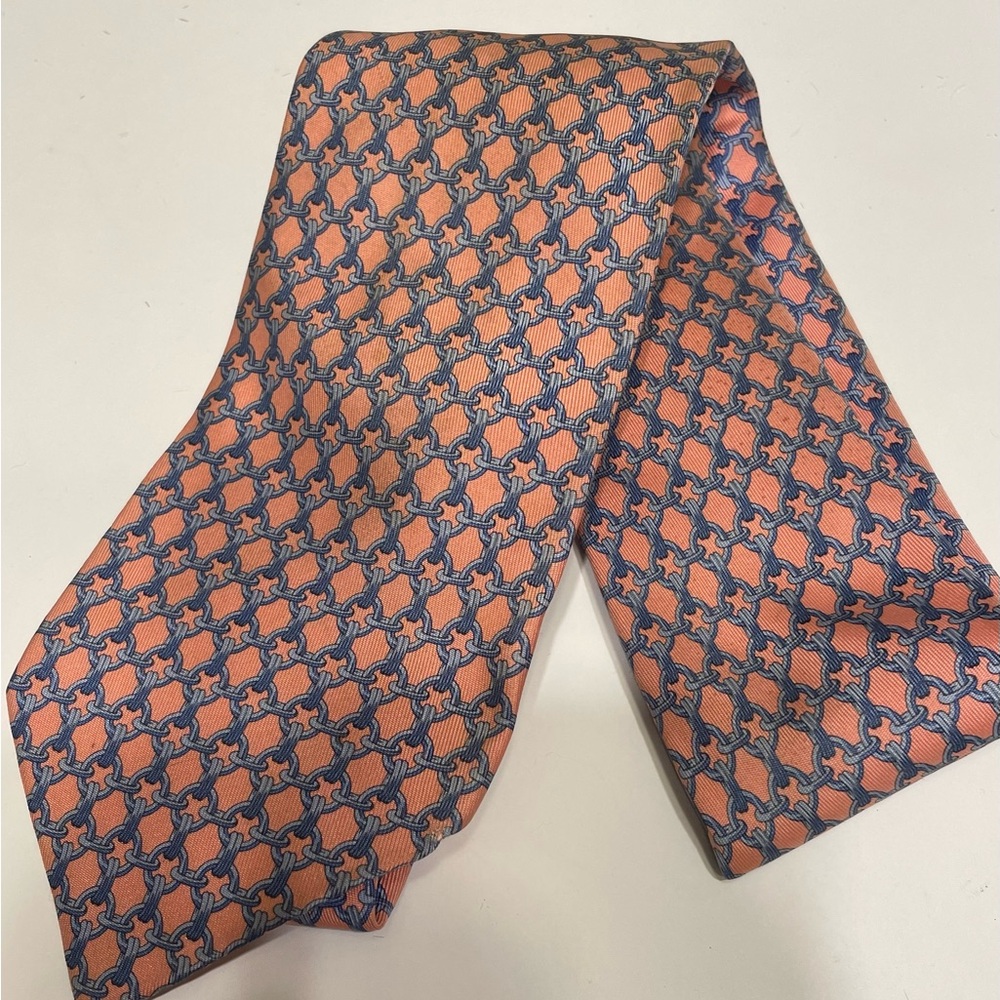Hermes pink tie